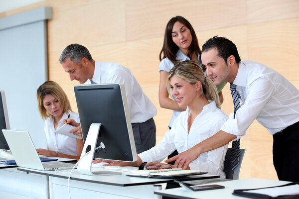 Business working in the office