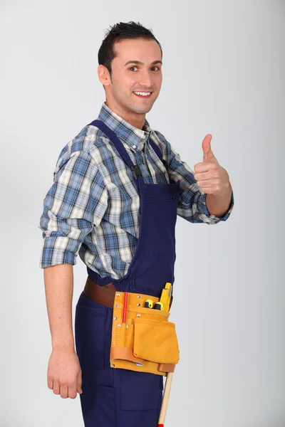 Portrait of young carpenter — Stock Photo, Image
