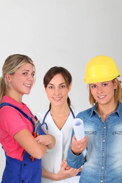 Young women on professional training — Stock Photo, Image