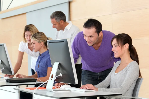 Office workers on business training Stock Image