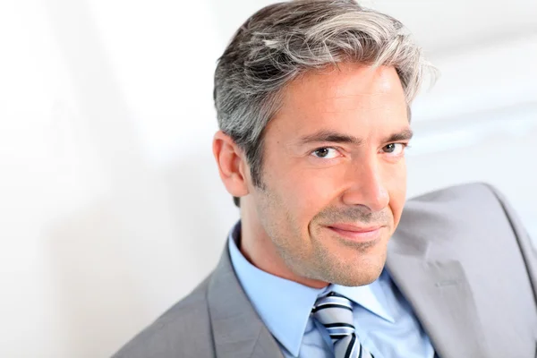 Portrait of handsome smiling businessman — Stock Photo, Image