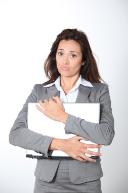 iş kadını gülümseyen