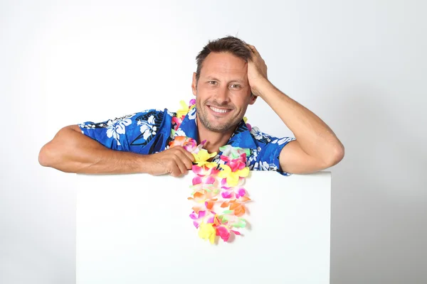 Man with hawaiian shirt — Stock Photo, Image