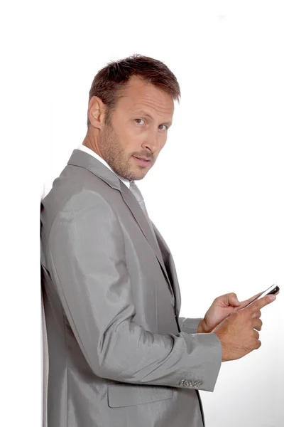 Businessman doing expressions — Stock Photo, Image