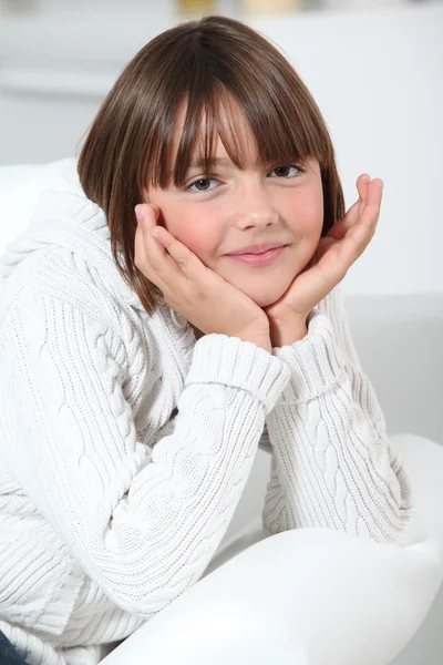 Fechar-se de menina bonito — Fotografia de Stock