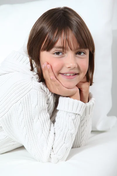 Fechar-se de menina bonito — Fotografia de Stock