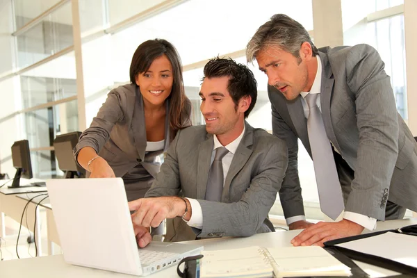 Sales team having business presentation in office Royalty Free Stock Images