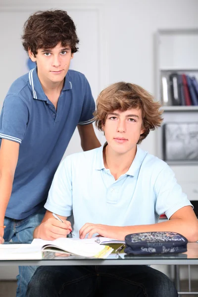 Closeup of students in classroom — Stock Photo, Image