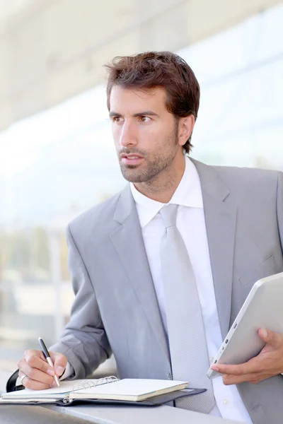 Businessman on business travel — Stock Photo, Image