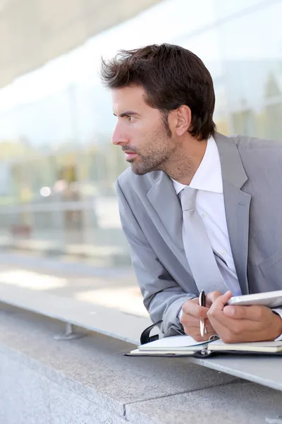 Businessman on business travel — Stock Photo, Image