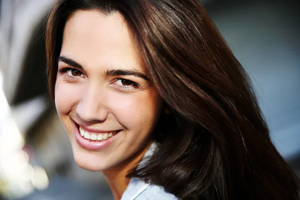 Portrait of attractive girl in the shadow — Stock Photo, Image