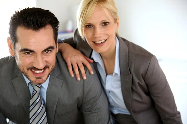 Retrato de socios comerciales alegres — Foto de Stock