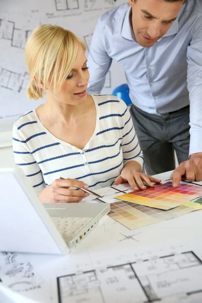 Team of architects working together on project — Stock Photo, Image