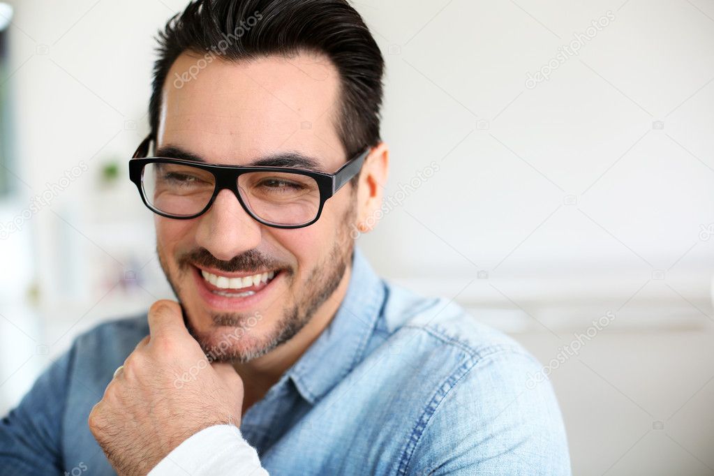 Funny mature man with beautiful smile