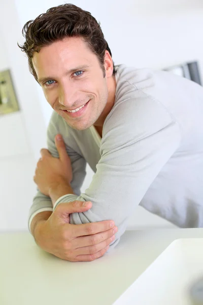 Portrait of handsome man with blue eyes — Stock Photo, Image