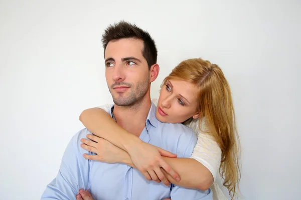 Girl misunderstanding boysfriend's attitude — Stock Photo, Image