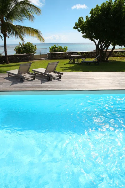 Privat pool i tropiska området — Stockfoto