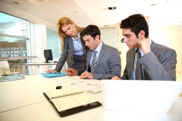 Group of people on business project presentation — Stock Photo, Image