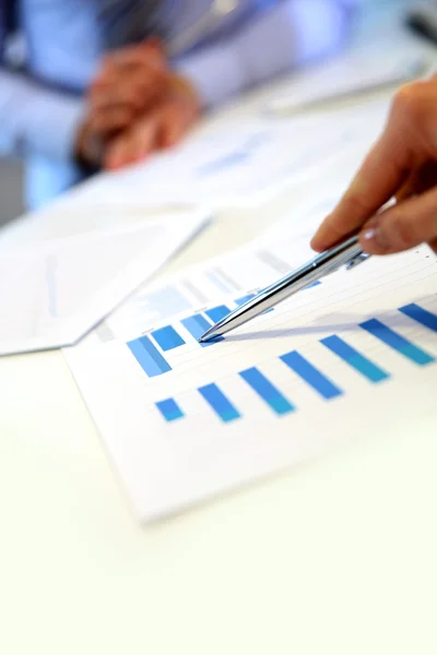 Closeup on business papers set on table — Stock Photo, Image