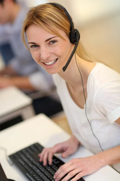 Portrait of sales service operator — Stock Photo, Image