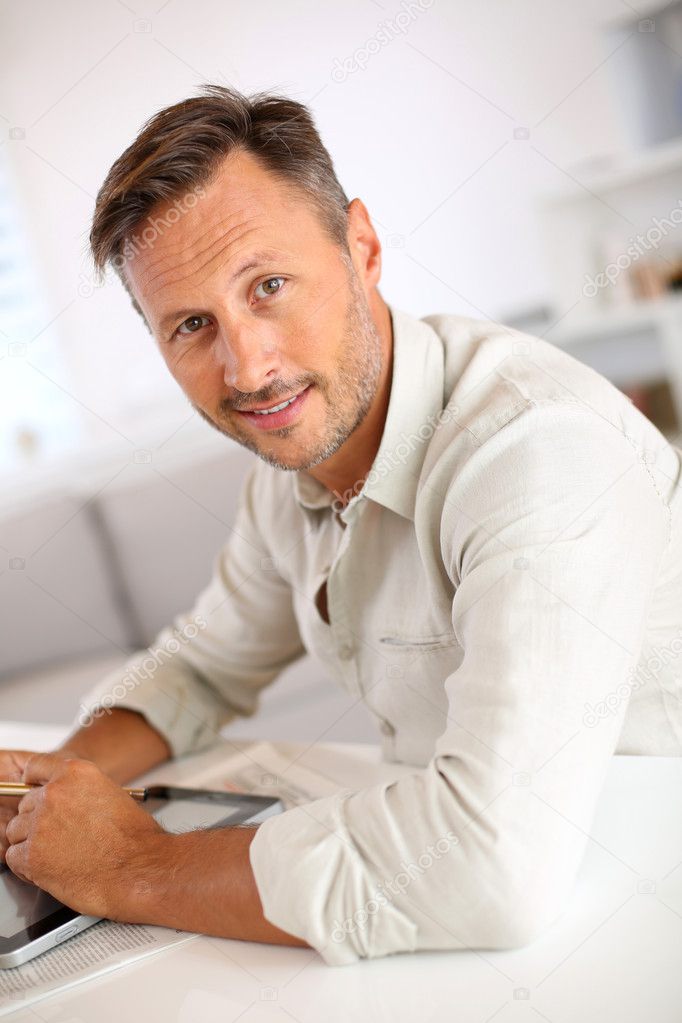 Regular guy stock photo. Image of handsome, mature, clean - 8348446