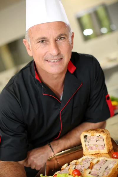 Chef com uniforme — Fotografia de Stock