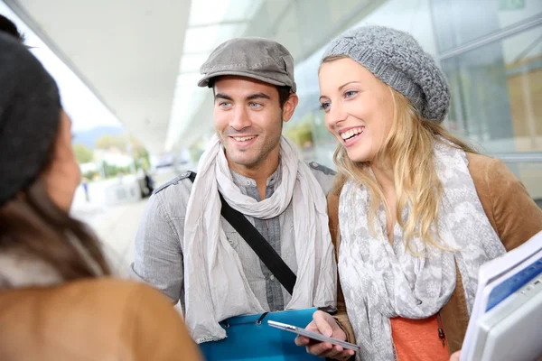 Young people in school campus — Stock Photo, Image