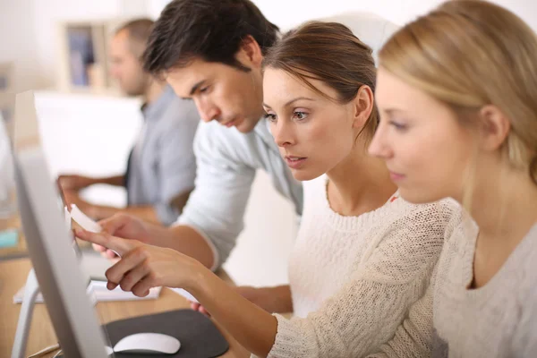 Students in business school — Stock Photo, Image