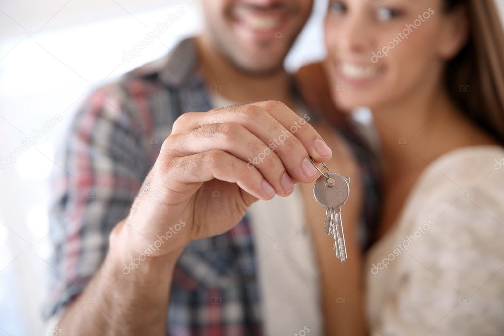 House key held by young man