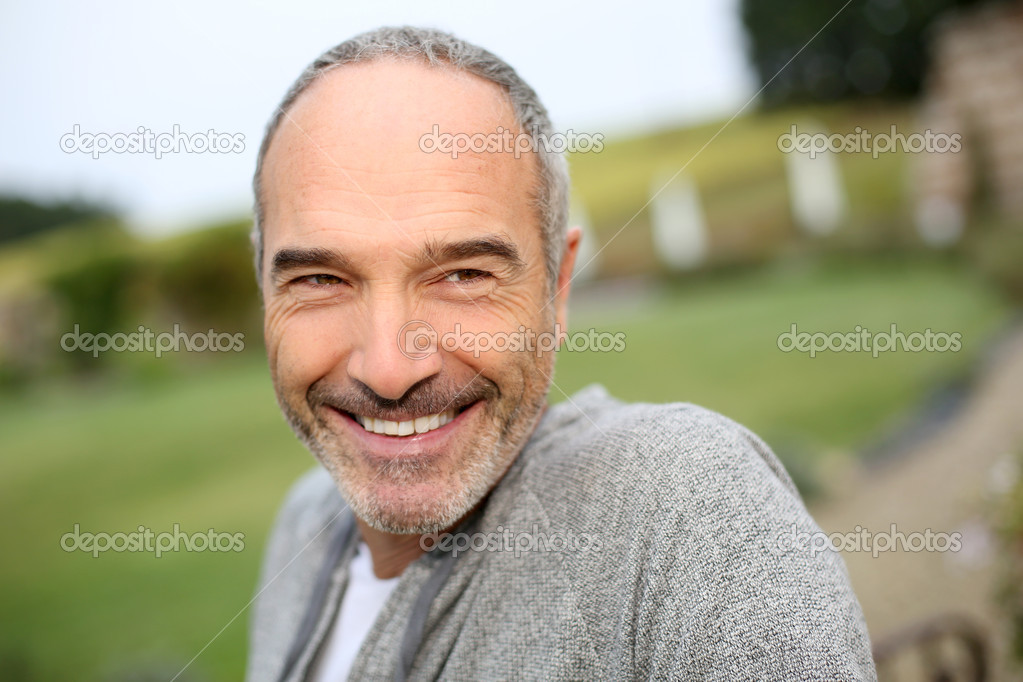 Senior man in countryside