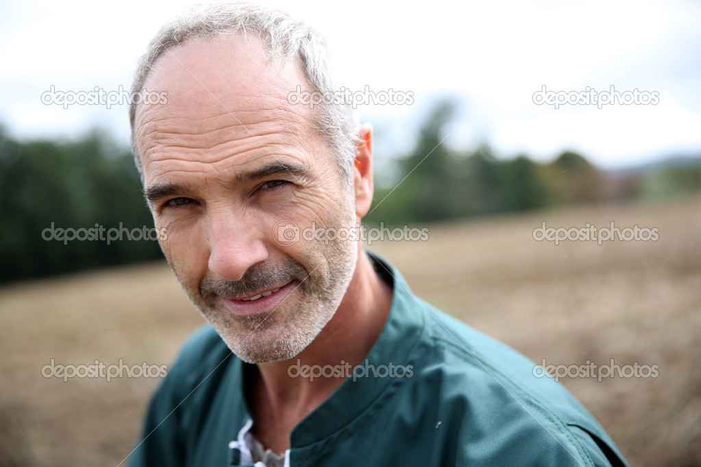 Farmer in agricultural field