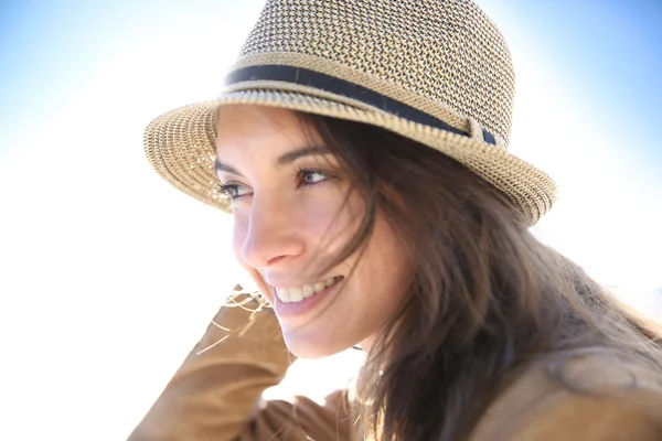 Woman wearing hat — Stock Photo, Image
