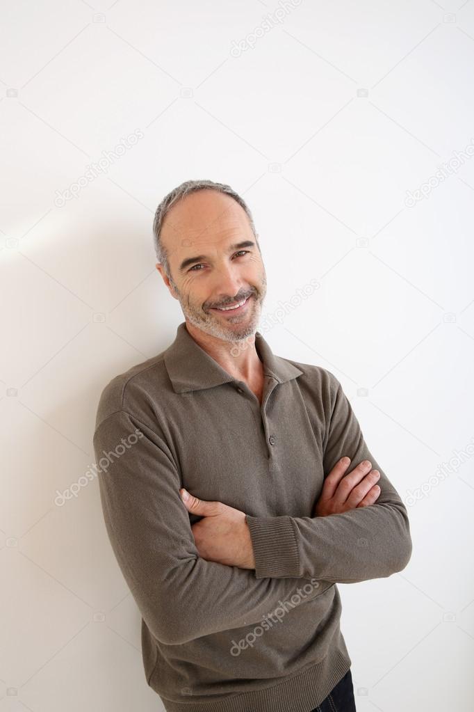 Smiling 50-year-old man