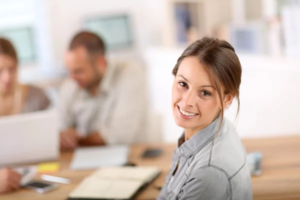 Woman attending training class — Stock Photo, Image