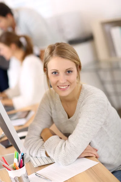 Beautiful office worker Stock Image