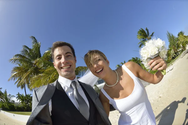 Just married couple — Stock Photo, Image