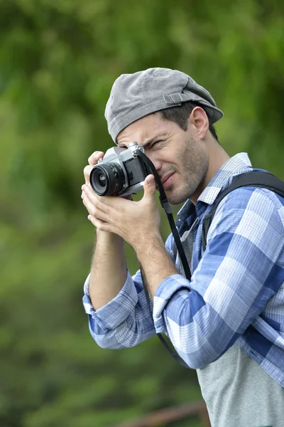 Mannen med bild — Stockfoto