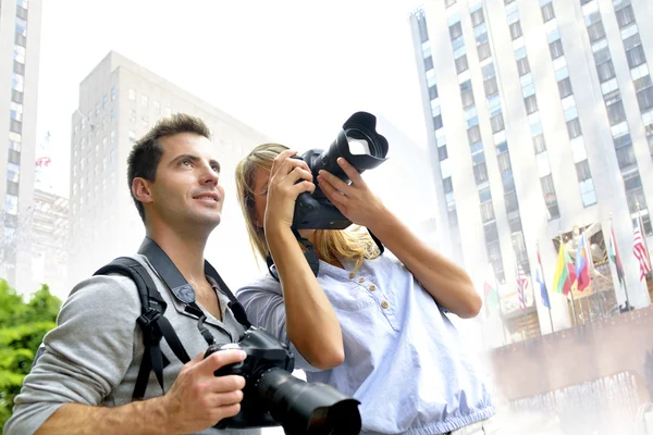 Fotografer i träningspass — Stockfoto