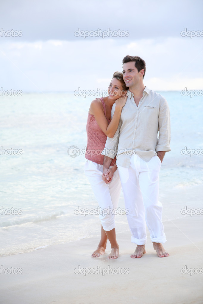 Couple enjoying sunset time