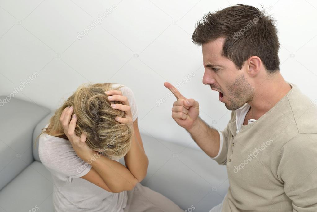 Man being angry at woman