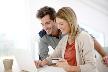 Couple buying on internet