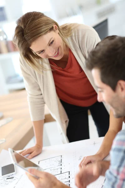 Workteam of architects — Stock Photo, Image