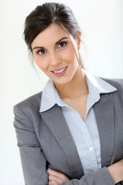 Chica de negocios sonriente —  Fotos de Stock