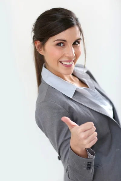 Chica de negocios sonriente — Foto de Stock