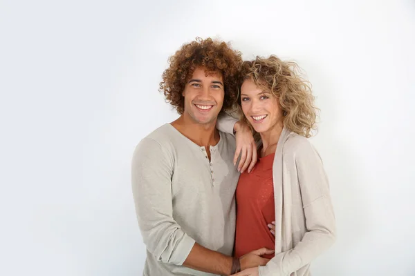Attractive smiling couple — Stock Photo, Image