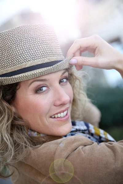 Cheerful blond woman — Stock Photo, Image