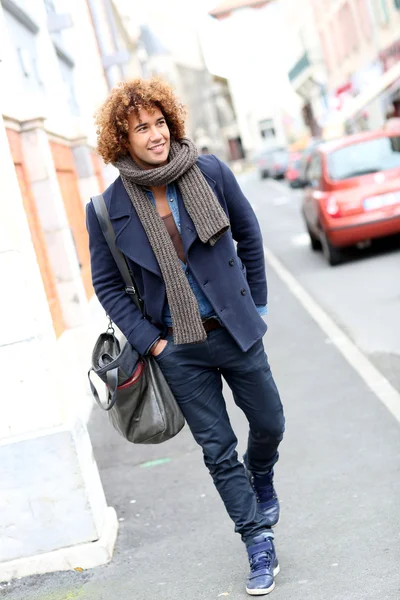 Man walking in the street — Stock Photo, Image