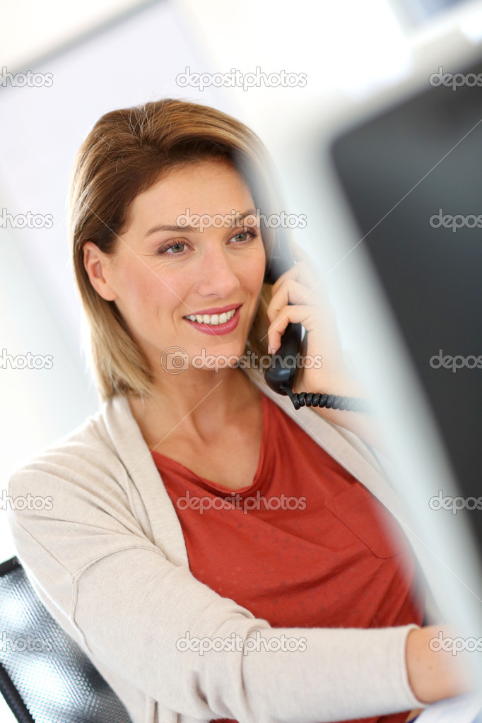 Businesswoman in office