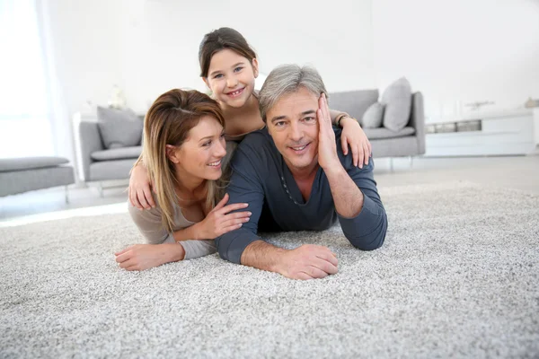 Couple with girl — Stock Photo, Image