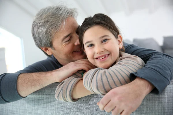 Man med dotter — Stockfoto